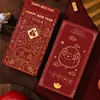2027 Año del Cordero sobres rojos personalizados hechos de papel nacarado con estampado dorado, sobres rojos creativos para Año Nuevo y Festival de Primavera, hechos a medida con impresión de logo