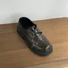 Zapatos de Cuero Estilo Británico con Suela Gruesa para Mujer, Nuevo Modelo Primavera 2026, Mocasines Versátiles Negros que Combinan con Faldas para Primavera y Otoño
