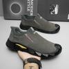 Sapatos de Trabalho Casuais Respiráveis para Primavera e Outono, Versátil, Resistente ao Desgaste, Slip-on, Masculinos, Leves, com Sola Macia, Sem Biqueira de Aço, para Trabalho em Canteiro de Obras