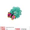 Amazon Europeo y Americano Nuevo Flor de Tela Hecha a Mano Mariposa Pasador de Perlas Colorido para Niña Pinza de Pato Accesorios para el Cabello