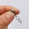 Exportação Europeia e Americana Aço Inoxidável Clave do Umbigo Zircônia AAA Pingente de Borboleta Anel de Umbigo Botão de Umbigo Joias de Body Piercing