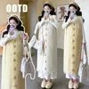 Nueva Colección Otoño/Invierno 2026: Vestido de Maternidad de Cuello Medio + Vestido Chaleco de Maternidad Elegante Estilo Coreano con Flores 3D