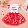 Venta al por mayor transfronteriza 2025 primavera y verano nueva ropa para niñas falda de princesa de malla falda chaleco de manga volada traje de dos piezas
