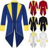 Ropa retro medieval europea y americana de estilo moderno, esmoquin ajustado de longitud media para cosplay, ropa para actuaciones escénicas.