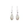 Yuebao Jewelry Plata de Ley S925 Jade Hetian Guochao Esmalte Hojas de Bambú Cigarra Pendientes Guofeng Cigarra Dorada Gancho de Plata para Oreja