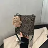 Bolsas Retro Esmeriladas Otoño e Invierno para Mujer 2026 Nueva Moda Bolso Cruzado Versátil Bolso Cubo de Moda con Estampado de Leopardo