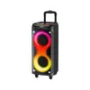 Caixa de Som Bluetooth Karaoke Dupla de 6,5 polegadas com Graves Pesados, Caixa de Som Portátil para Festas, Subwoofer de Alta Potência