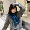 Liquidación Bufanda Nueva para Mujer Estilo Ins Coreano Otoño e Invierno Versátil Color Retro Bufanda Pequeña Bufanda de Lana Gruesa Tejida