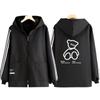 Nuevo abrigo con forro polar estampado, abrigo a prueba de viento, mono de otoño e invierno, chaqueta cálida de manga larga para exteriores para adultos para mujer