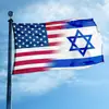Bandeira de Israel Poliéster 100D Impermeável 3*5 pés Bandeira Exclusivamente para Fornecimento Transfronteiriço 150*90 Bandeiras dos EUA e de Israel