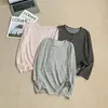 Colección nueva Primavera/Otoño 2026: Camisa básica de manga larga con botones y rayas, camiseta fina tipo Henley para cubrir, top versátil para mujer