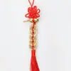 Chaveiro de cobre de Cinco Imperadores em formato de cabaça atacado disponível pingente Pixiu bolsa da sorte cabaça colher de ouvido pingente de chaveiro