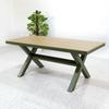 Mesas y Sillas de Plástico Madera para Exteriores, Muebles para Patio y Jardín, Tienda de Té de Leche, Cafetería, Juego de Tres Piezas de Mesa y Sillas de Ocio para Balcón, Personalizable
