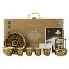 Fabricante 999 Prata Dourada Um Bule Duas Xícaras Elegante Caixa de Presente Yaoshixiong Conjunto de Chá Kung Fu Caixa de Presente Especial para Fazer Chá