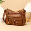2024 nuevo bolso cruzado de un solo hombro de cuero suave para mujer bolso casual para señoras madres venta al por mayor de fábrica exportación de comercio exterior