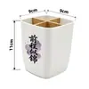 Portalápices de Escritorio con Texto Personalizado, Caja de Papelería para Escritorio, Cubo de Almacenamiento de Gran Capacidad para Pinceles de Maquillaje en Dormitorio, Caja de Bolígrafos Artística Simple