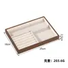 Decoración de Escritorio Bandeja de Joyería de Terciopelo de Nogal Adornos de Encimera Almacenamiento Plato para Anillos Caja para Pendientes Collares Joyas