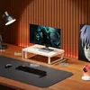Suporte de altura ajustável para computador de mesa, suporte para monitor de sala de jogos, prateleira base, suporte para laptop de mesa de escritório