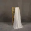 Cortina de Gasa para Boda Malla de Gasa para Respaldo de Silla Tela de Gasa Blanca Decoración de Arco de Boda en el Césped Organza para Techo