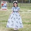 En stock Venta Caliente Vestido de Princesa Floral para Niñas Chifón Verano 2025 Nuevo Dulce Vestido Largo para Mujer Vestido de Playa