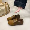 Sapatos Birkenstock de tamanho grande 41 a 43, estilo retrô, totalmente cobertos, para mulheres, novos mocassins Mary Jane planos versáteis de outono de 2026