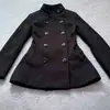 Abrigo corto ajustado para mujer de otoño e invierno 2026, cuello alto, top de doble botonadura para mujer, versátil para ir al trabajo, comercio exterior