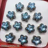 Estrella de Cinco Puntas de Circonio Estrella de Mar Multicolor Ocho Agujeros Flor de Cinco Pétalos Cuentas Espaciadoras Pulsera de Cristal con Cuentas DIY Accesorios para Pulseras y Collares
