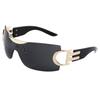Gafas de sol polarizadas sin marco, resistentes al viento, para pesca, ciclismo, deportes al aire libre, gafas de sol transfronterizas