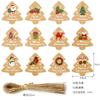 Etiqueta de decoración navideña, etiqueta de tarjeta de felicitación tridimensional navideña, tarjeta original de árbol de Navidad, lista de Papá Noel al por mayor