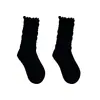 Calcetines blancos holgados para mujer, calcetines de burbuja con encaje estilo miu, calcetines de media pantorrilla, estilo universitario simple, adecuados para zapatos Birkenstock