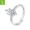 Anillo Original Yinziyun de Cobre Incrustado con Circonita Ojo Forma para Mujeres Estilo Simple Anillo de Dedo Superficie Cortada Brillante Anillo