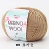 Hilo de Lana Pura Peinada Fino Bola de Hilo de Lana Fina Hermosa 50g Grosor Medio Crochet a Mano DIY Suéter Bufanda Tejida