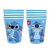 Nuevas Decoraciones de Fiesta de Cumpleaños de Stitch Más Vendidas Banner de Stitch Platos de 7 Pulgadas Servilletas de 9 Pulgadas