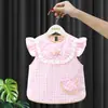 Bata de Bebê, Avental de Alimentação Infantil, Babador Impermeável, Vestido de Verão Fino Sem Mangas para Menina, Bata Princesa (para usar dos dois lados)