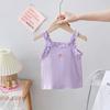 Top de verano para bebé niña con tirantes finos de madera, chaleco de cerezas para bebé niña, camiseta sin mangas infantil para usar debajo 0011