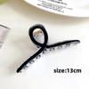 Presilha de Cabelo para Mulheres, Presilha Garra Grande Estilo Coreano de 13cm, Grampo de Cabelo Tubarão com Gotejamento de Óleo, Acessório de Cabelo Cor Gelatina para Raízes de Cabelo
