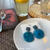 Brincos Acrílicos Manchas Azul Oceano Glacial Retrô 2025 Novos Tendência Brincos de Nicho Alto Padrão para Mulheres Versátil Mulheres