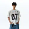 Camiseta retrô vintage americana de manga curta para homens e mulheres, moderna e estilosa, solta e versátil, adequada para o verão