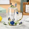 Vaso de Agua de Esmalte Francés de Colores, Taza de Té de Vidrio de Cristal para el Hogar, Regalo Creativo para Novia, Maestro, Mejor Amigo, Cumpleaños, Regalo de Boda