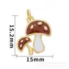 Accesorios de Joyería Incrustados de Micro-Cristales de Fábrica, Colgantes, Trébol de Cuatro Hojas, Champiñón, Serie de Flores