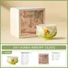Juego de Té Factory Flower Whisper Cerámica Kung Fu Juego de Té Gama Alta Gaiwan Blanco Mineral Tetera Personal y Taza de Degustación