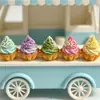 Tarta de Huevo Grande Helado Comida de Simulación Juguete Modelo Paisaje en Miniatura Adornos Llavero Colgante Accesorios para Joyería DIY