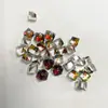 Agite o som rede de mão rápida vermelha plana três-dimensional quadrado prego broca brincos material de produção cristal vidro Broca quadrada cor colorida