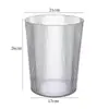 Papelera de gran capacidad para oficina, dormitorio, lujo ligero, sala de estar, hogar, cubo de basura transparente, baño, cocina, papelera