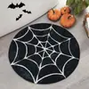 Felpudo redondo con forma de calabaza de Halloween, antideslizante, quita polvo, para entrada, decoración de fiesta, alfombra pequeña, venta al por mayor para ventas transfronterizas
