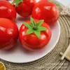 Modelo de tomate de espuma de simulación, fruta y verdura artificial, accesorios de exhibición para gabinete, juguete para niños, decoración, decoraciones