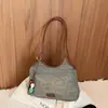 Bolsa de Palha Grande para Férias na Praia de Verão, Bolsa de Ombro Trançada de Grande Capacidade, Bolsa de Axila com Design Nicho Estilo Coreano para o Dia a Dia