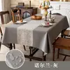 Nuevo Mantel para Mesa de Comedor de Seis Plazas, Color Sólido, Estilo Simple, Cubierta para Mesa de Café, Mantel Rectangular para el Hogar, Impermeable, Imitación Algodón y Lino