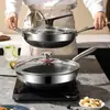Sartén Antiadherente de Acero Inoxidable 316 de Doble Cara con Diseño de Panal Regalo al por Mayor Sartén para Cocinar en Casa Sartén Antiadherente
