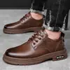 Zapatos de Hombre, Zapatos Martin, Nuevos Zapatos Casuales y Versátiles para Hombre, Nuevos Zapatos de Cuero Simples y de Moda para Hombres de Negocios, Zapatos de Cuero sin Cordones